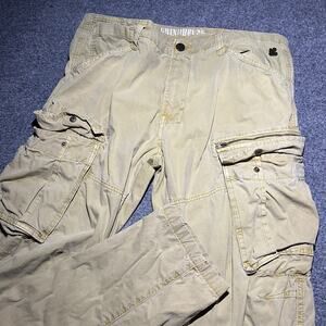 Vtg Grindhouse Cargo Pants Mens 38x33 Beige Military Fatigues Skate Grunge Y2K